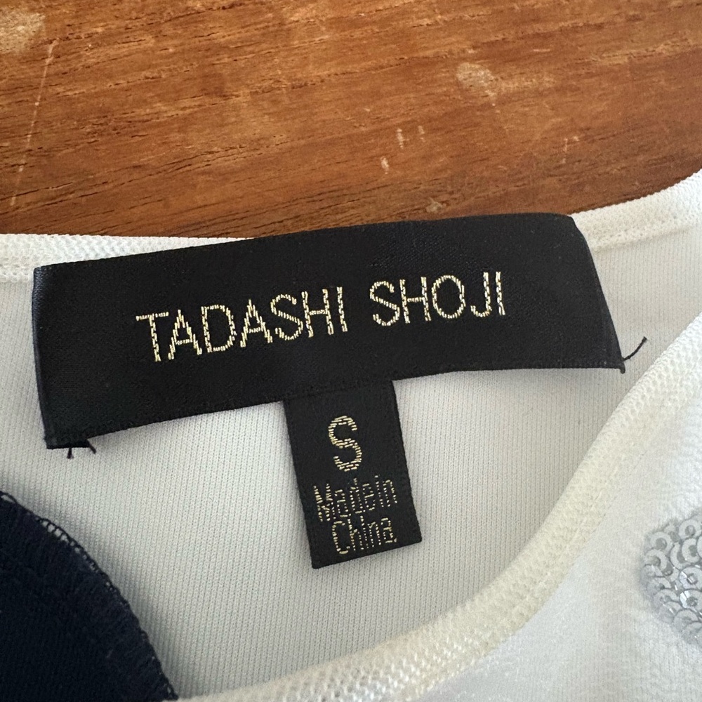 Tadashi Shoji Black Dress with Silver Accents - Picture 8 of 8